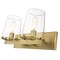 Z-Lite Callista 2 Light Vanity, Rubbed Brass & Clear 3032-2V-RB - alternate 4